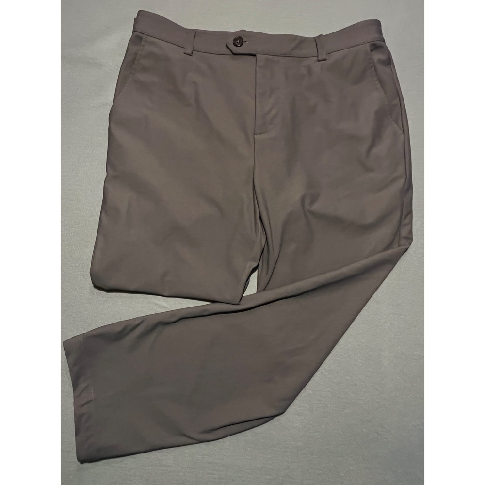 Mizzen+Main Performance Dress Pants Mens 34x34 Gray Stretch Flat Font